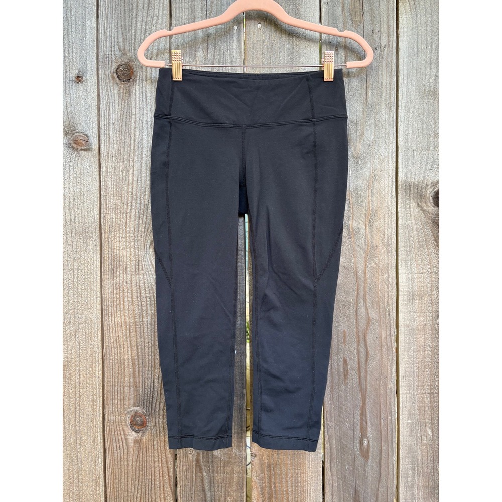 Athleta Crop Leggings High Waisted Athletic Workout Pants Black Size S